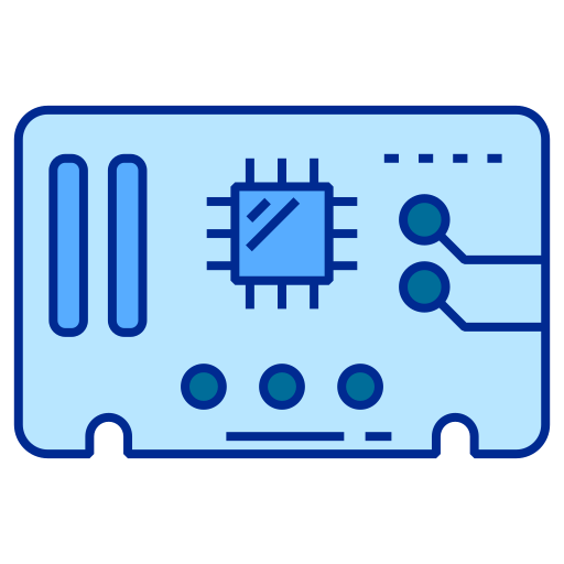 placa de circuito Generic color lineal-color icono