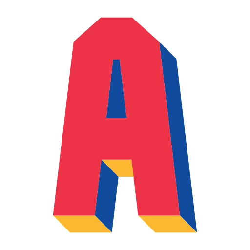 Letter a Generic color fill icon