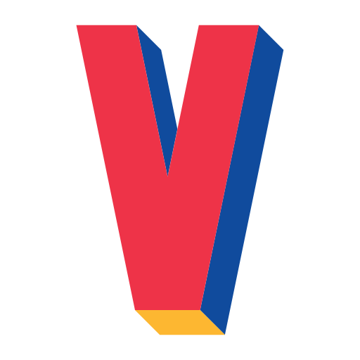 Letter v Generic color fill icon
