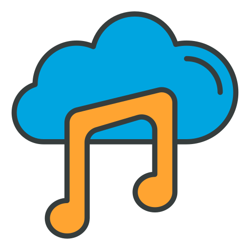Music cloud Generic color lineal-color icon