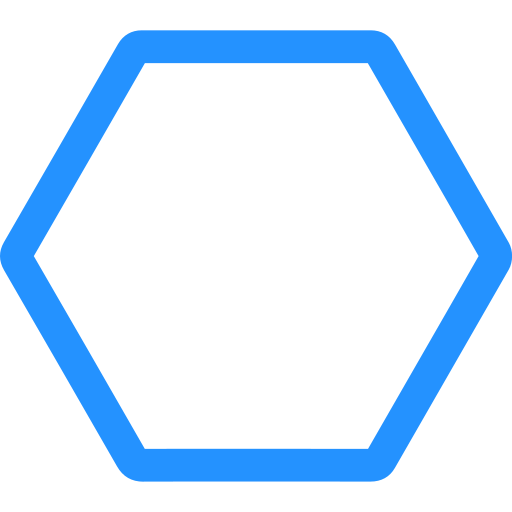 zeshoek Generic color outline icoon