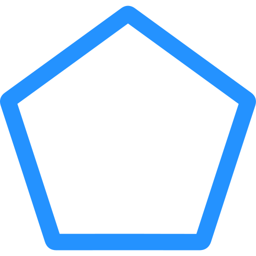 pentagon Generic color outline icoon