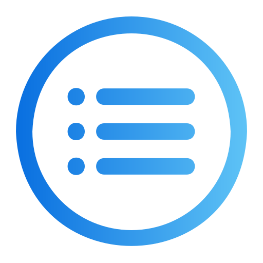 lista Generic gradient outline ikona