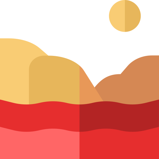mar rosso Basic Straight Flat icona