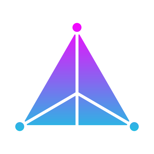 driehoek Generic gradient fill icoon