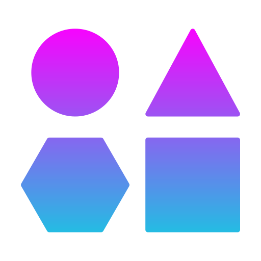 geometryczne kształty Generic gradient fill ikona