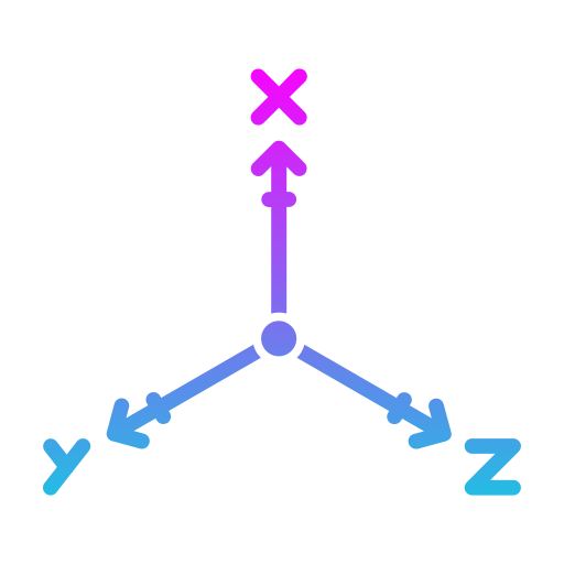 osie współrzędnych Generic gradient fill ikona