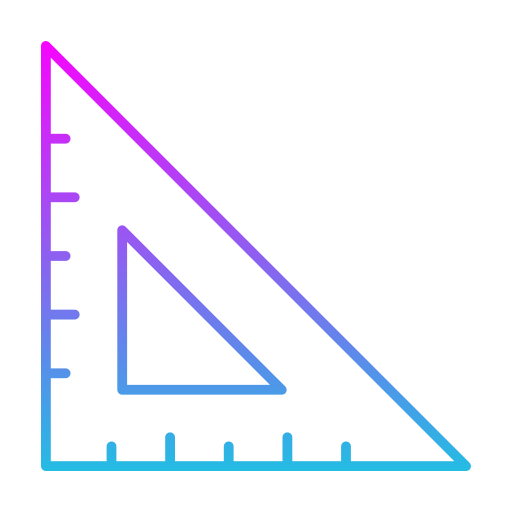righello triangolare Generic gradient outline icona