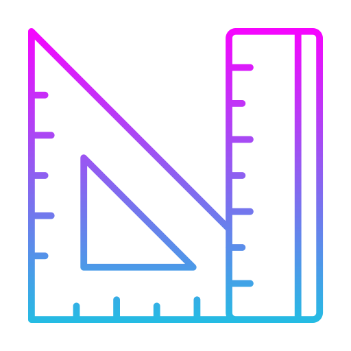 Set square Generic gradient outline icon