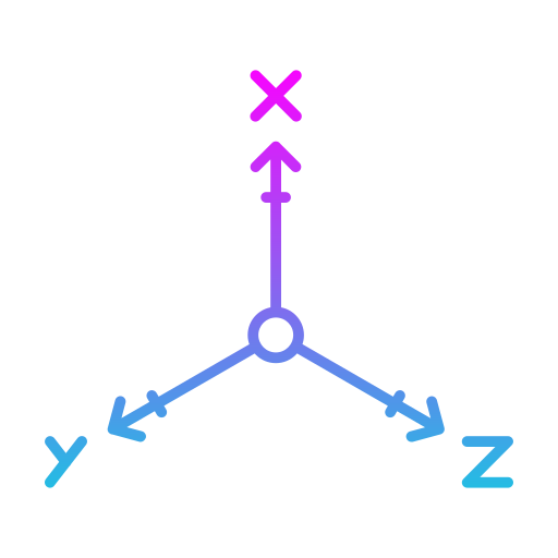Coordinate axes Generic gradient outline icon
