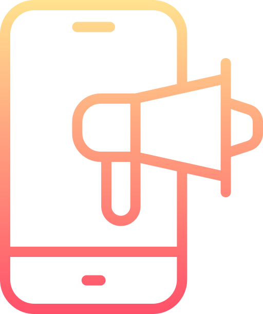 Mobile marketing Generic gradient outline icon