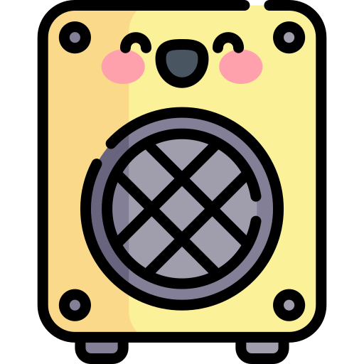 Speaker box Kawaii Lineal color icon