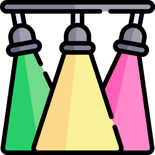 Прожектор Kawaii Lineal color иконка
