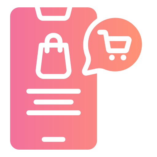 Mobile shopping Generic gradient fill icon