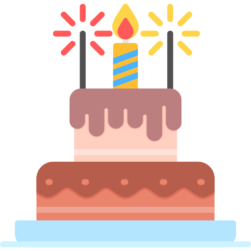 Торт на день рождения Generic color fill иконка