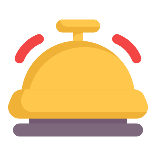 dzwonek biurkowy Generic color fill ikona