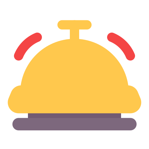 dzwonek biurkowy Generic color fill ikona