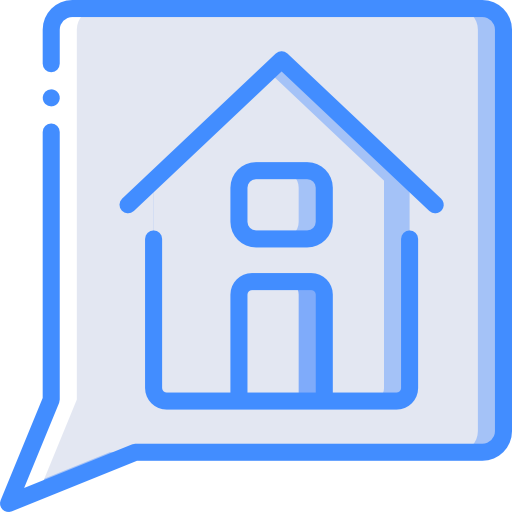 Home message Basic Miscellany Blue icon