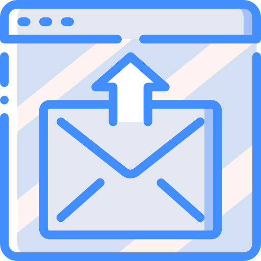 メールを送信する Basic Miscellany Blue icon