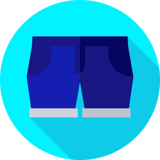 pantalones cortos Flat Circular Flat icono
