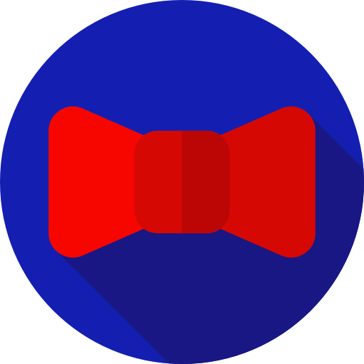 corbata de moño Flat Circular Flat icono