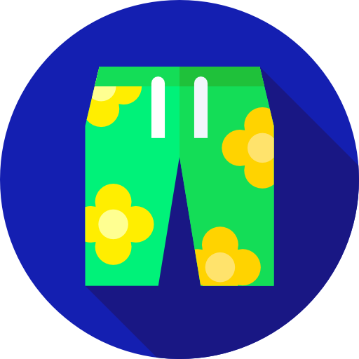 pantalones cortos Flat Circular Flat icono