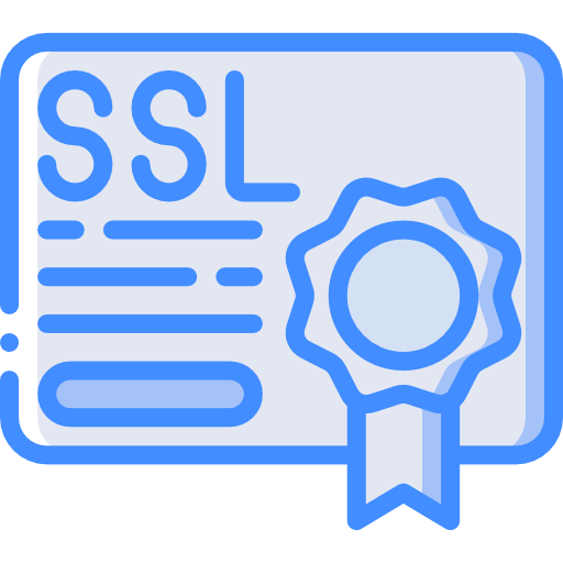 certificado ssl Basic Miscellany Blue Ícone