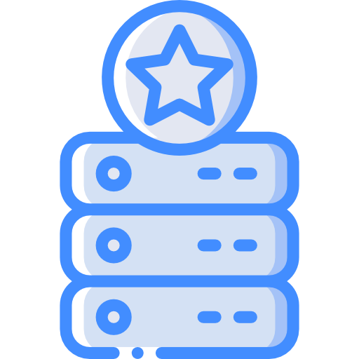 servers Basic Miscellany Blue icoon