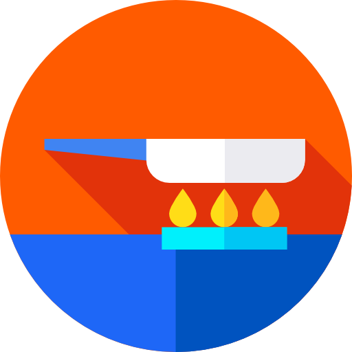 kuchenka Flat Circular Flat ikona