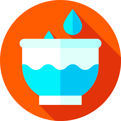 コップ1杯の水 Flat Circular Flat icon