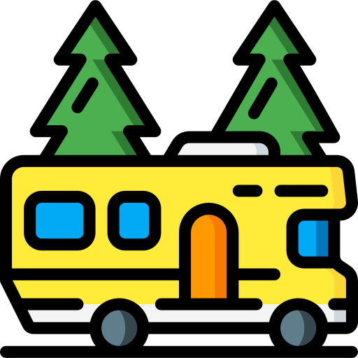 camping car Basic Miscellany Lineal Color Icône