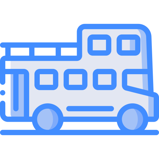 Bus Basic Miscellany Blue icon