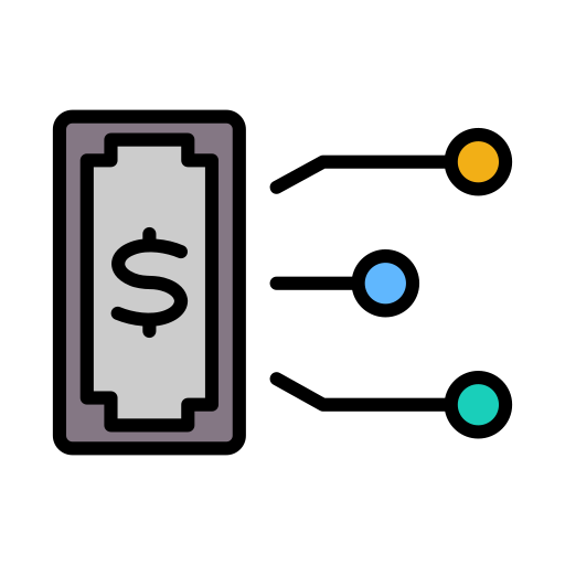 dinero digital Generic color lineal-color icono