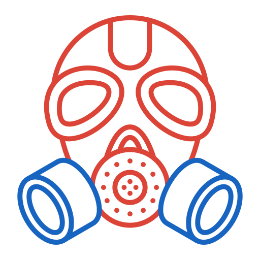 máscara de gas Generic color outline icono