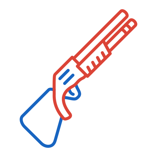 escopeta Generic color outline icono