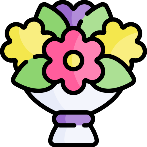 花束 Kawaii Lineal color icon