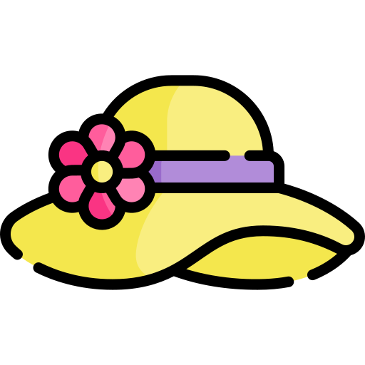 hoed Kawaii Lineal color icoon