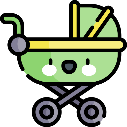 Baby carriage Kawaii Lineal color icon