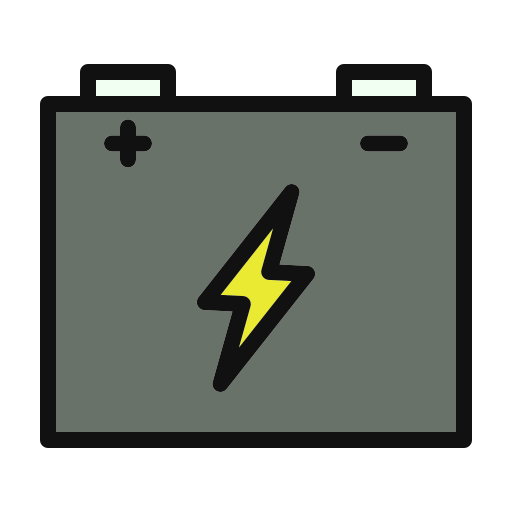 車の電池 Generic color lineal-color icon