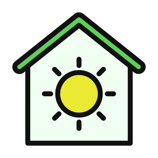 ソーラーハウス Generic color lineal-color icon