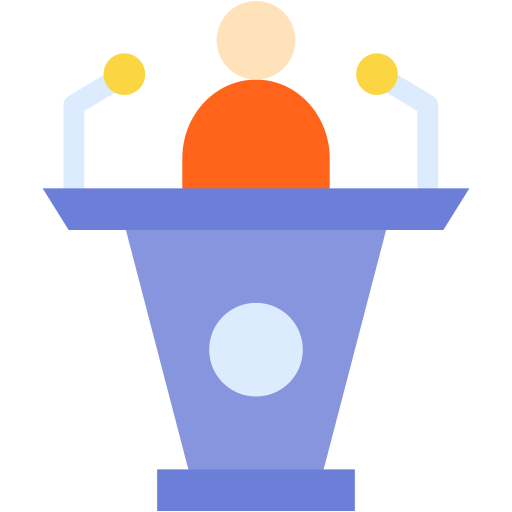 konferencja Generic color fill ikona