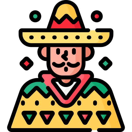 uomo messicano Special Lineal color icona