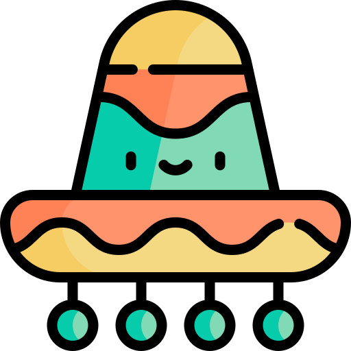 sombrero Kawaii Lineal color icon