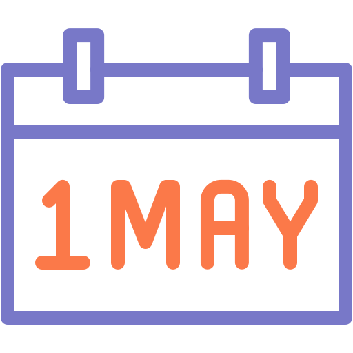 1 maja Generic color outline ikona