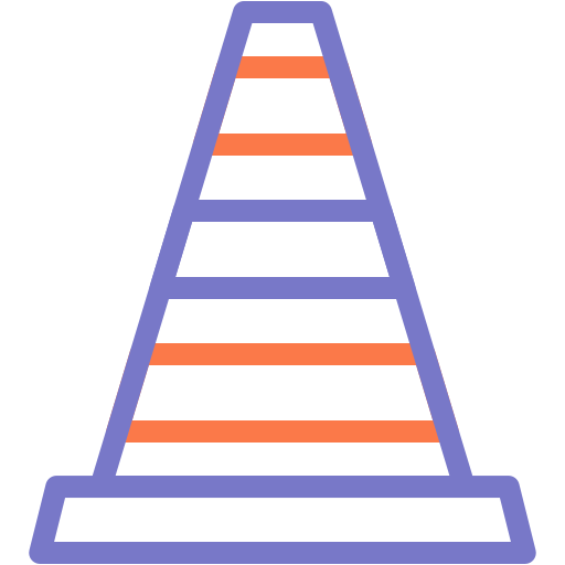 cône de signalisation Generic color outline Icône