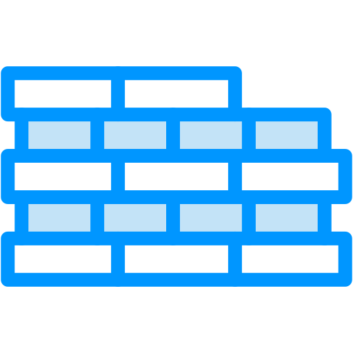 벽돌 벽 Generic color lineal-color icon