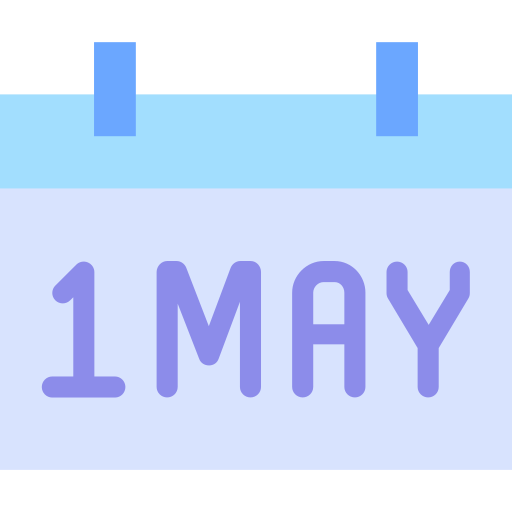 1 maja Generic color fill ikona