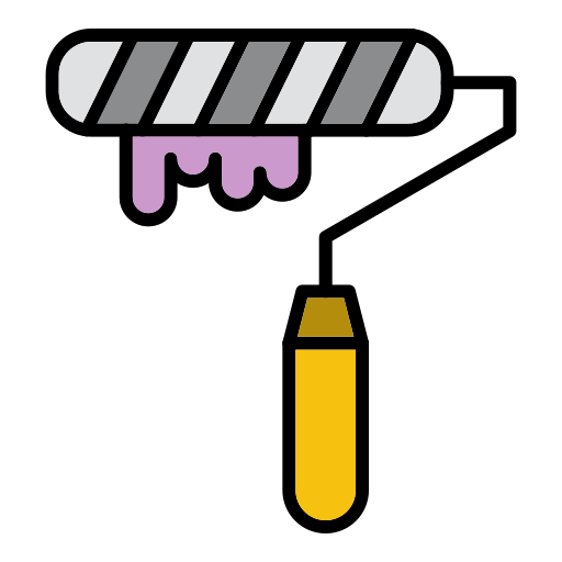 Paint roller Generic color lineal-color icon