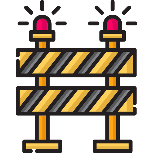 barrera de tráfico Generic color lineal-color icono