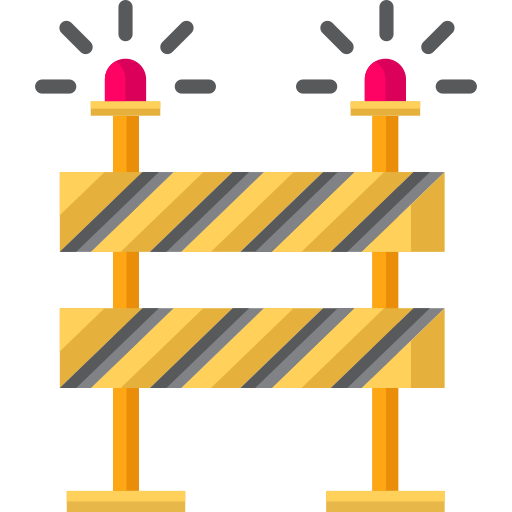 Traffic barrier Generic color fill icon